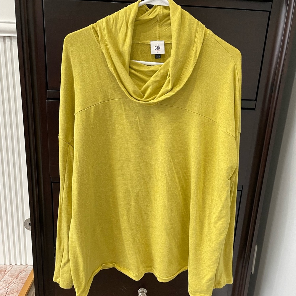 Cabi Ease Lime Green Turtleneck - image 1